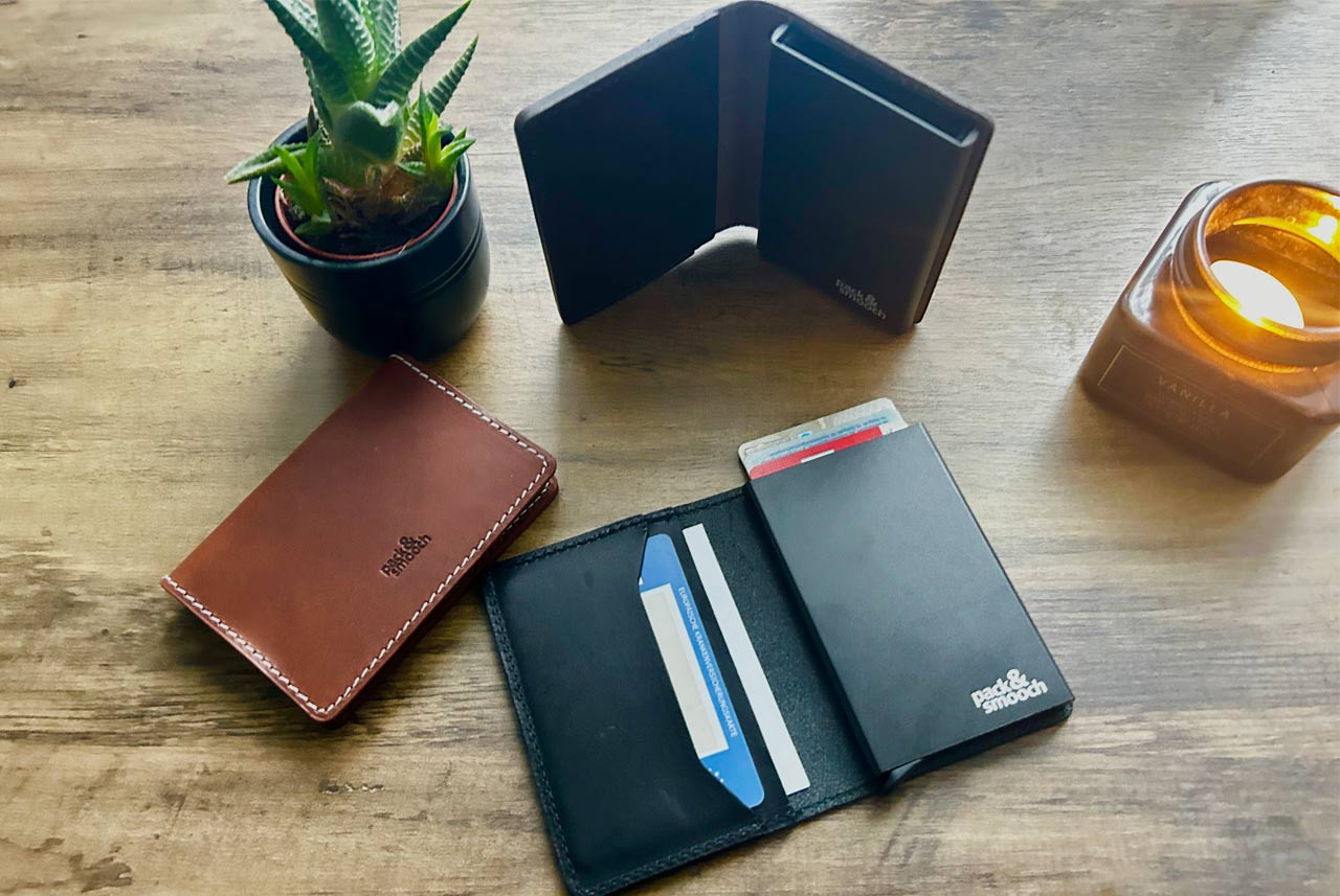 HERFORD Miniwallet – Kartenetui aus Premium-Leder-Pack & Smooch