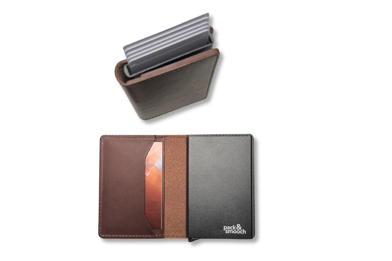 HERFORD Miniwallet – Kartenetui aus Premium-Leder-Pack & Smooch