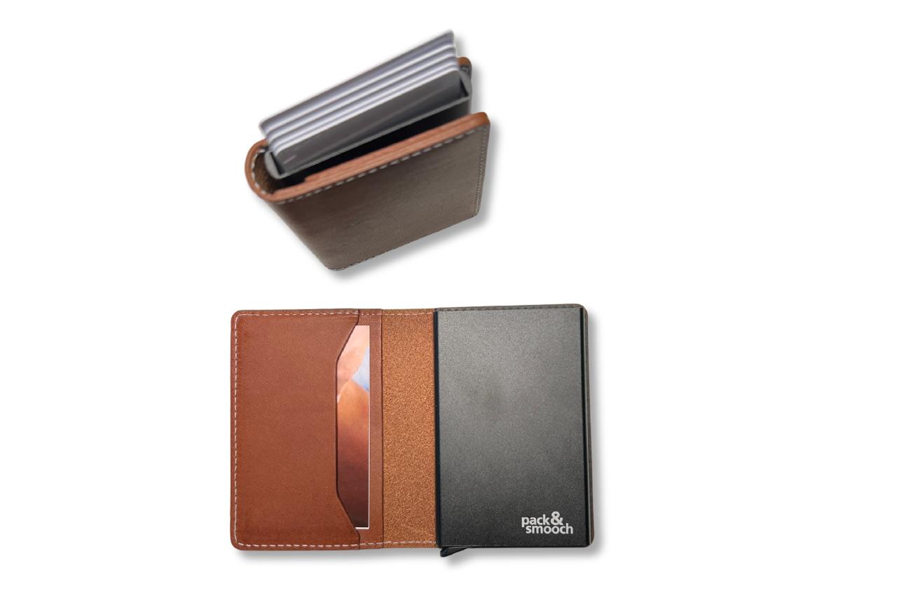 HERFORD Miniwallet – Kartenetui aus Premium-Leder-Pack & Smooch