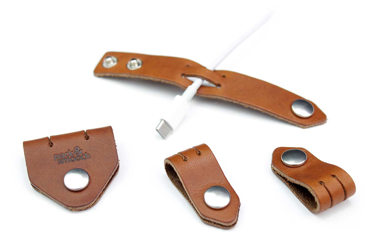 Kabel Organizer Set aus Leder-Pack & Smooch