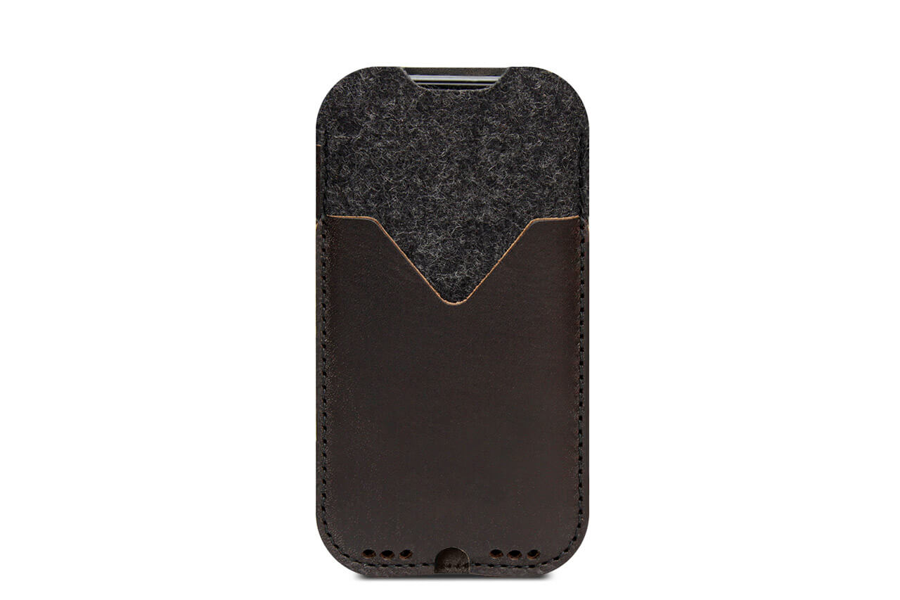 iPhone Hülle KIRKBY aus Leder und Wollfilz-Pack & Smooch
