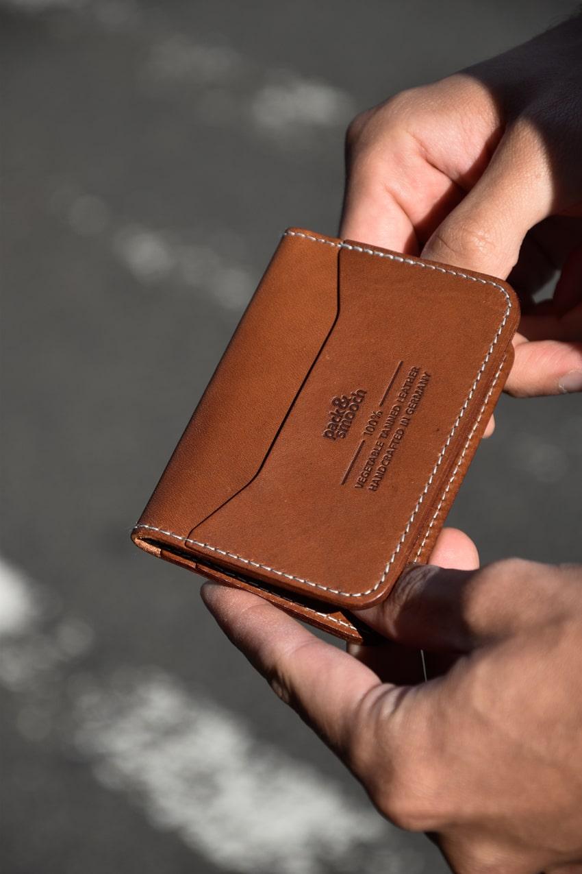 HERFORD Miniwallet – Kartenetui aus Premium-Leder-Pack & Smooch