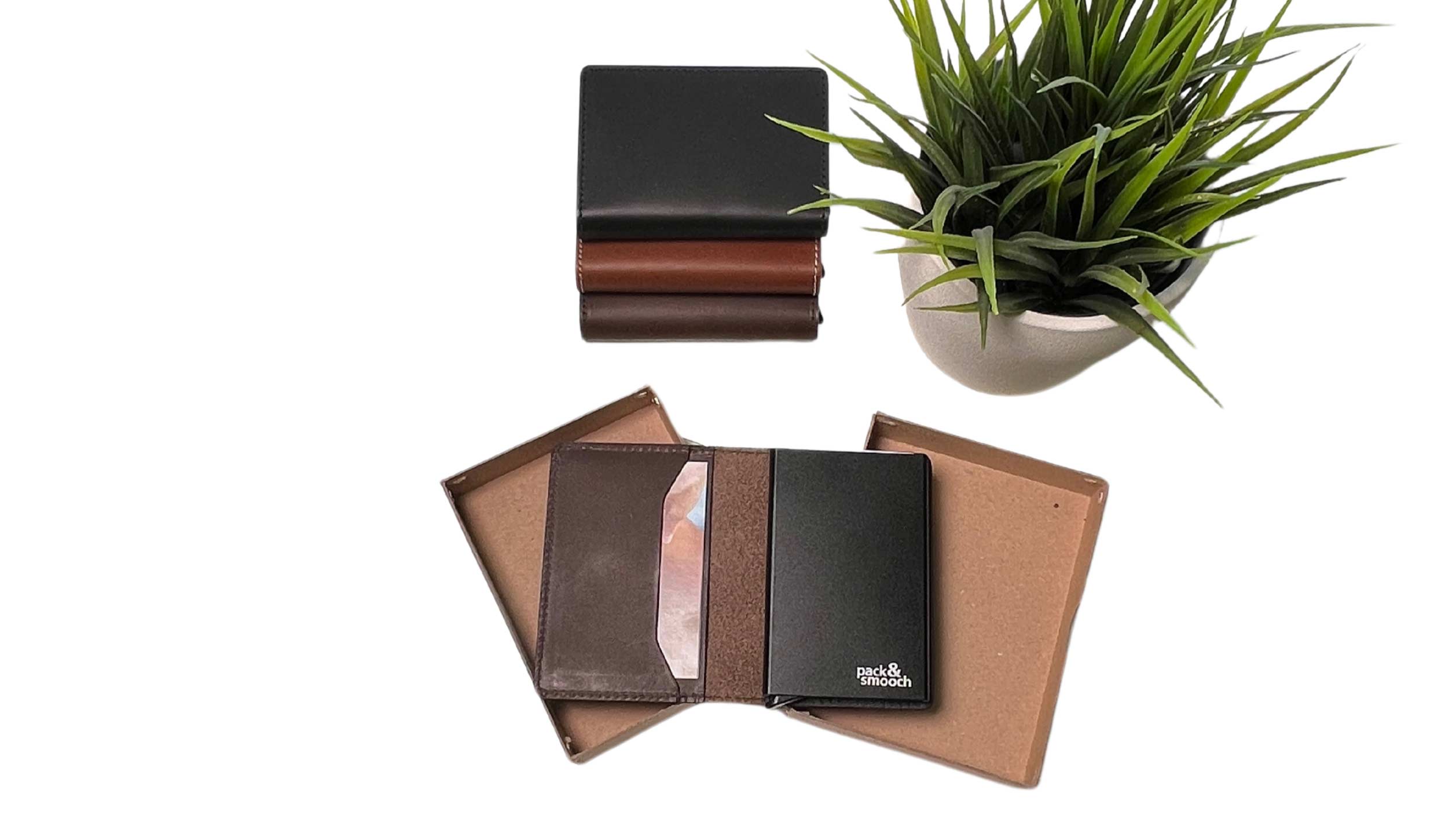 HERFORD Miniwallet – Kartenetui aus Premium-Leder-Pack & Smooch
