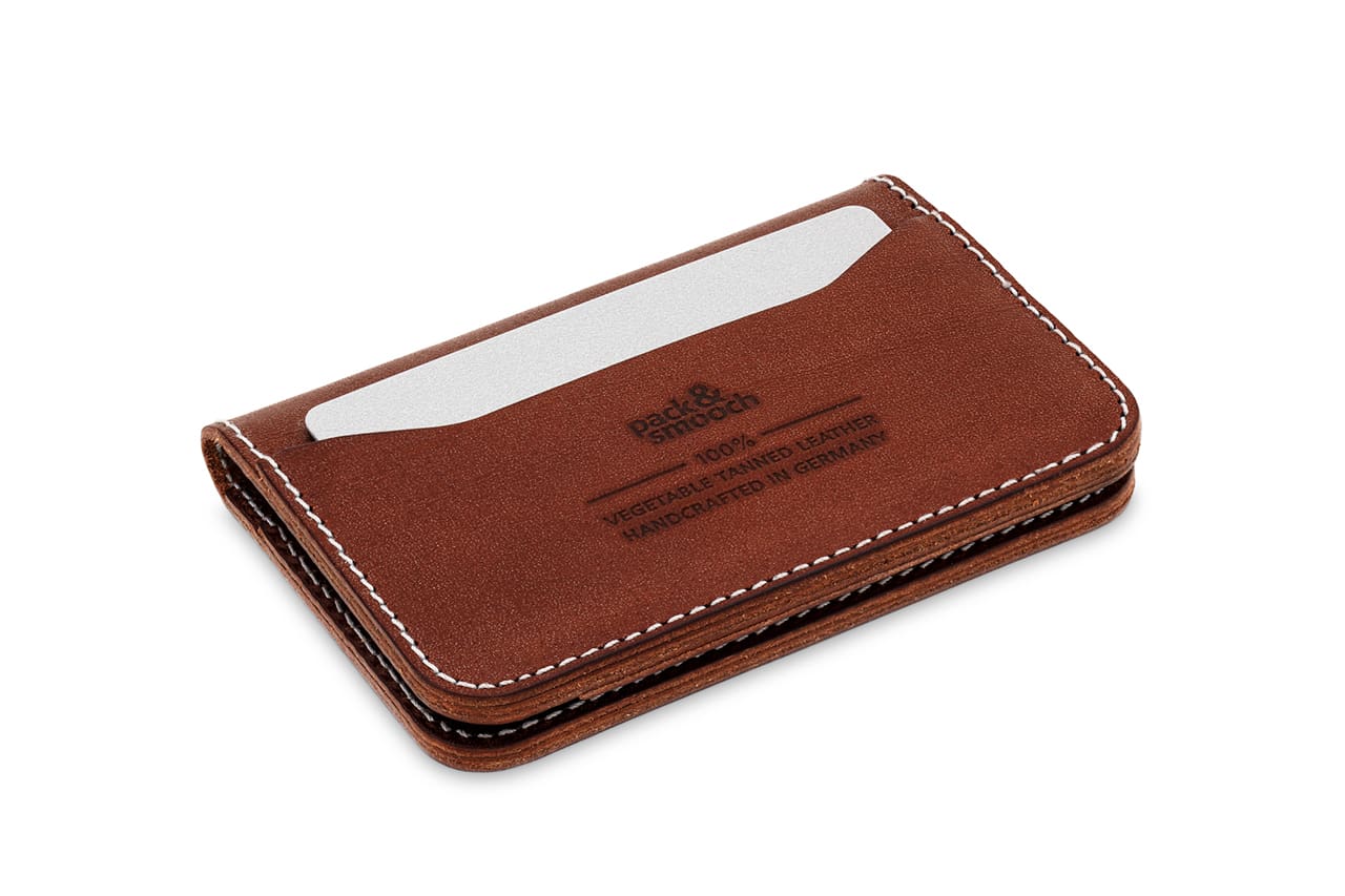 HERFORD Miniwallet – Kartenetui aus Premium-Leder-Pack & Smooch