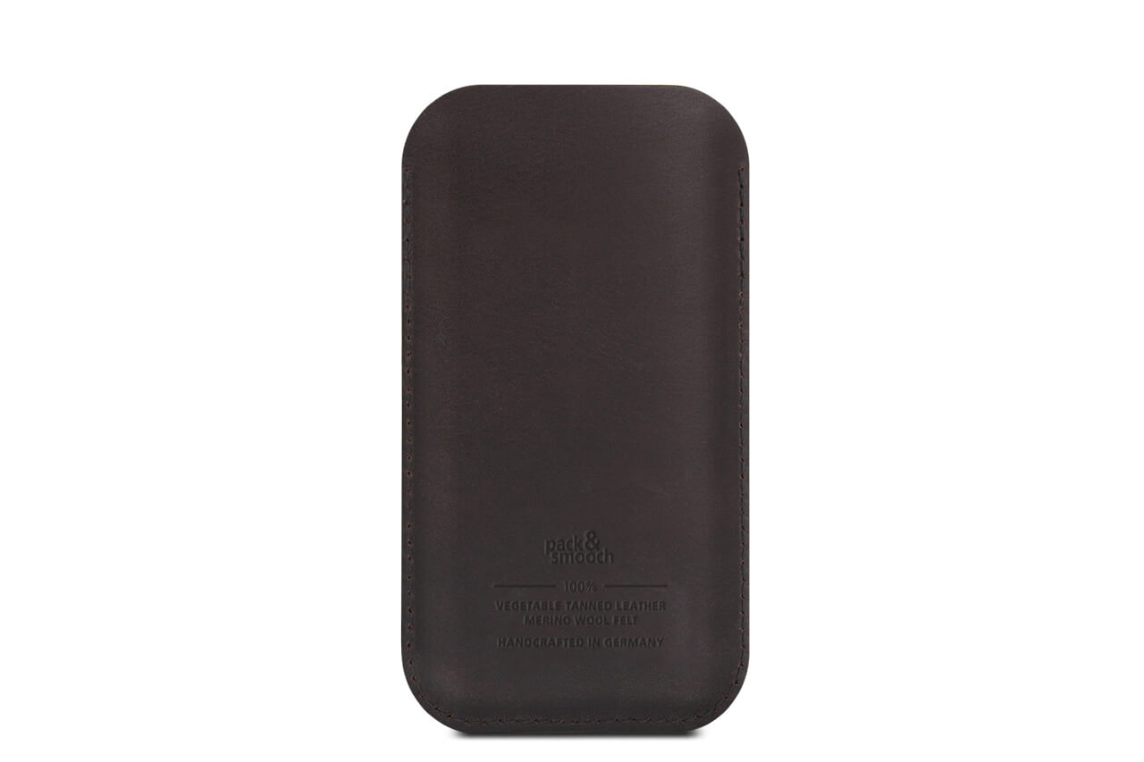iPhone Hülle KIRKBY aus Leder und Wollfilz-Pack & Smooch