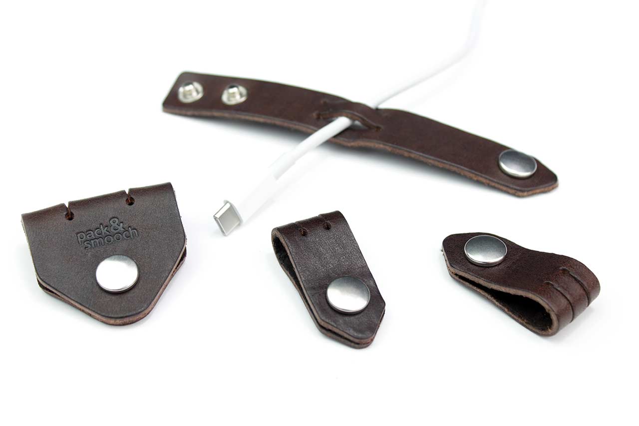 Kabel Organizer Set aus Leder-Pack & Smooch