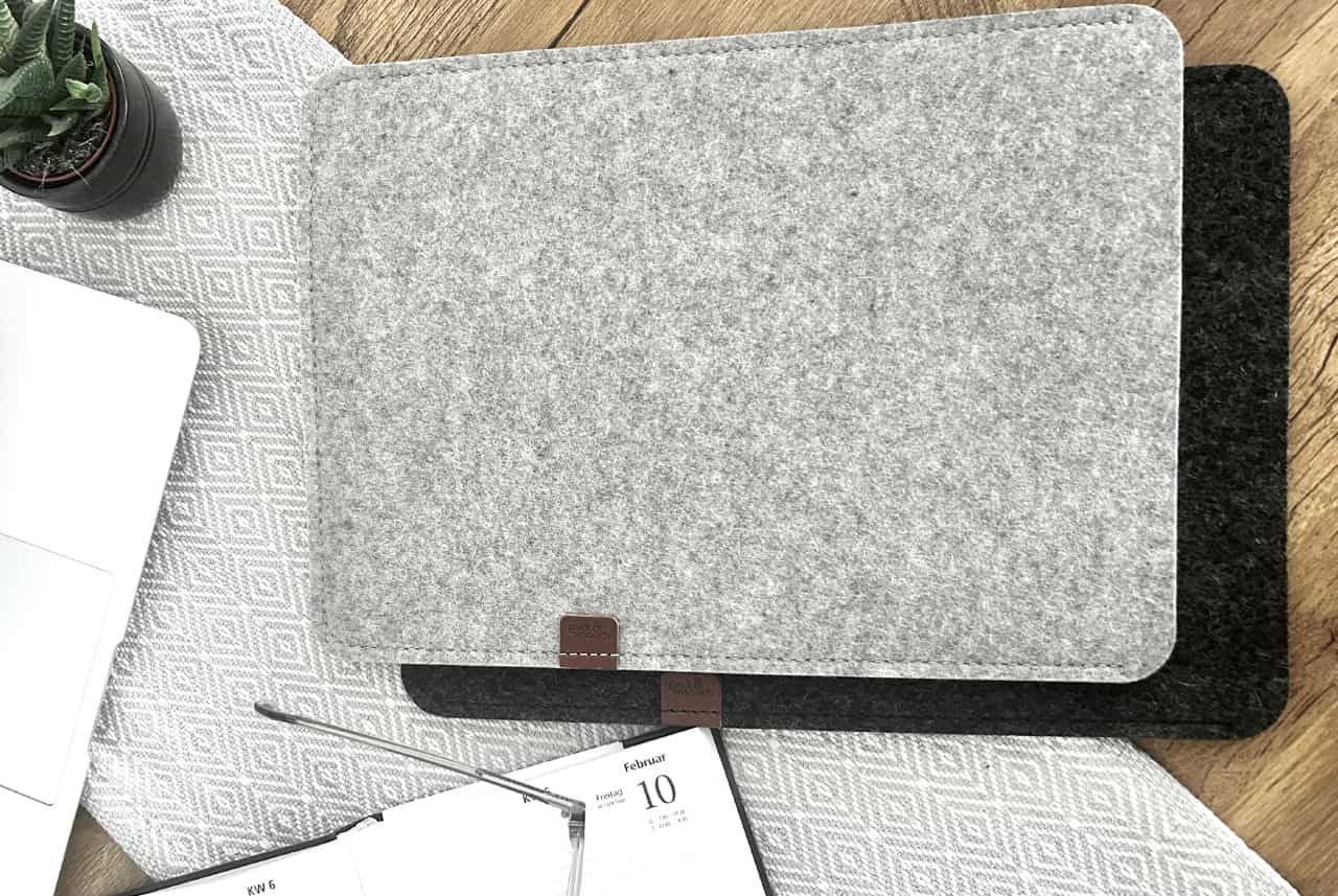 MacBook Hülle SUFFOLK aus Merino Wollfilz-Pack & Smooch