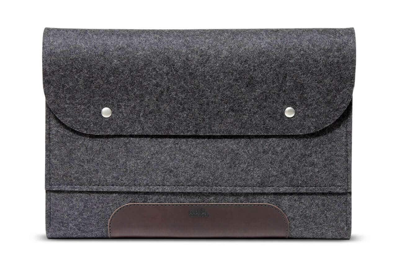 MacBook / Laptop / iPad Tasche CORRIEDALE aus Wollfilz und Leder-Pack & Smooch