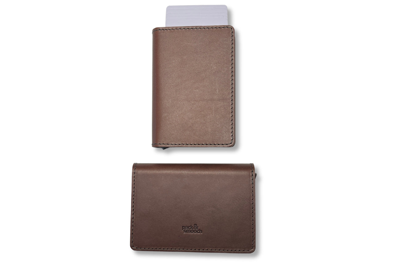 HERFORD Miniwallet – Kartenetui aus Premium-Leder-Pack & Smooch