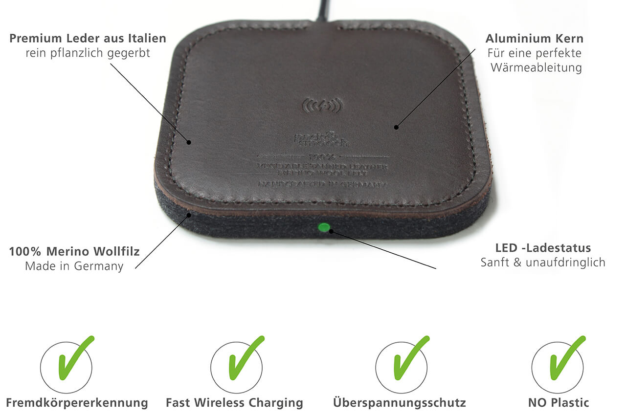 Wireless Charger TAURUS für iPhone-Pack & Smooch