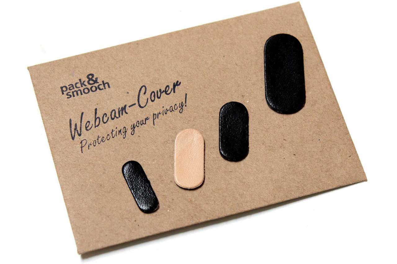 Leather webcam cover
